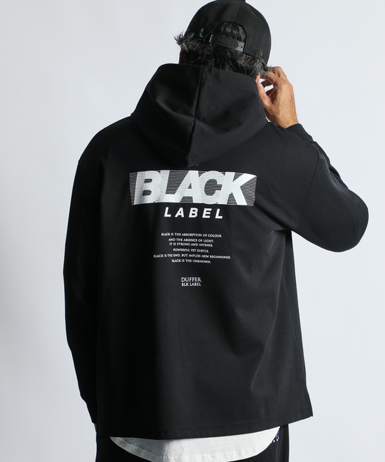 〔BLACK LABEL〕：セットアップ ポンチ素材 プルオーバーパーカー