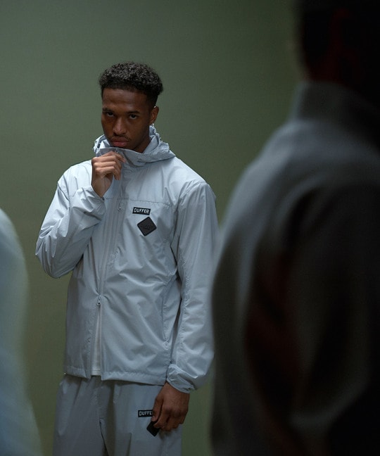 〔BLACK LABEL〕：セットアップ 2層構造パーテックスライトシェルパーカー