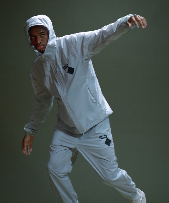 BLACK LABEL〕：セットアップ 2層構造パーテックスライトシェルパンツ