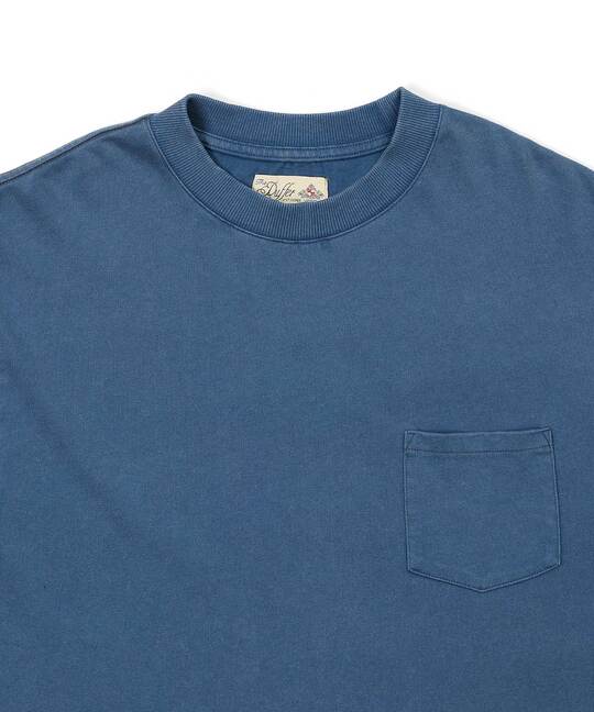 ポンチ素材 スノー加工 ルーズフィットロンTEE