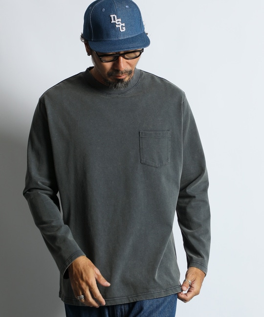 ポンチ素材 スノー加工 ルーズフィットロンTEE