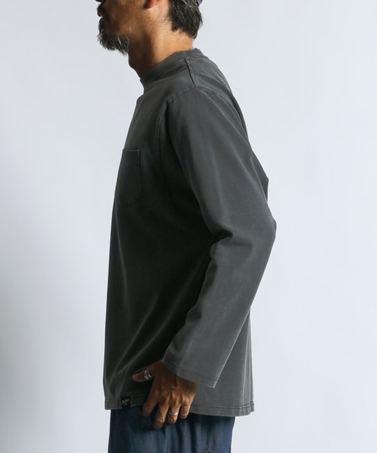 ポンチ素材 スノー加工 ルーズフィットロンTEE