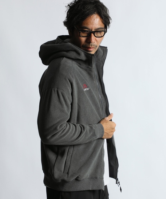 〔BLACK LABEL〕：POLARTEC フルジップ パーカー