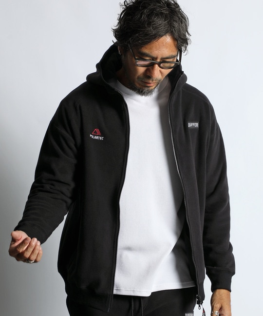 〔BLACK LABEL〕：POLARTEC フルジップ パーカー