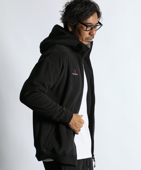 〔BLACK LABEL〕：POLARTEC フルジップ パーカー
