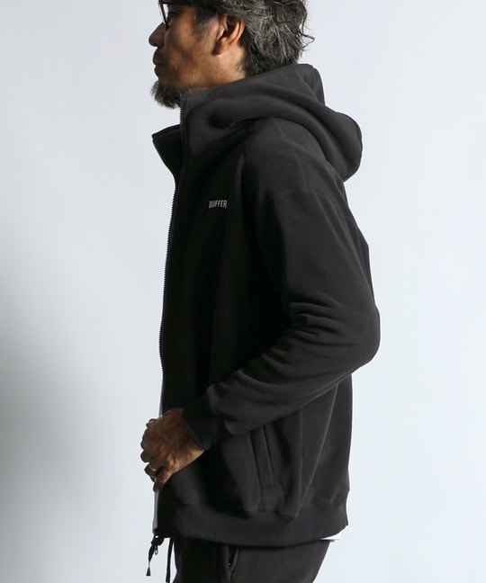 〔BLACK LABEL〕：POLARTEC フルジップ パーカー