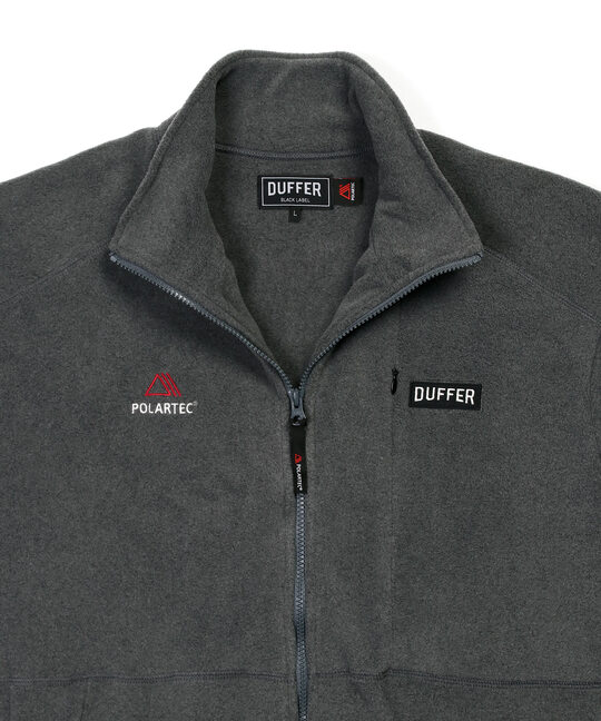 〔BLACK LABEL〕：POLARTEC スタンドカラー ジップトップス