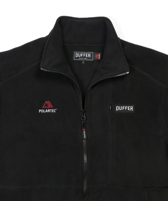 〔BLACK LABEL〕：POLARTEC スタンドカラー ジップトップス