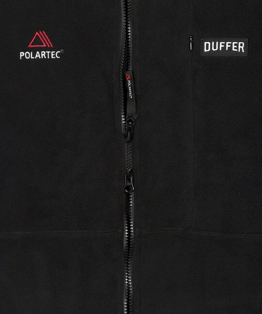 〔BLACK LABEL〕：POLARTEC スタンドカラー ジップトップス