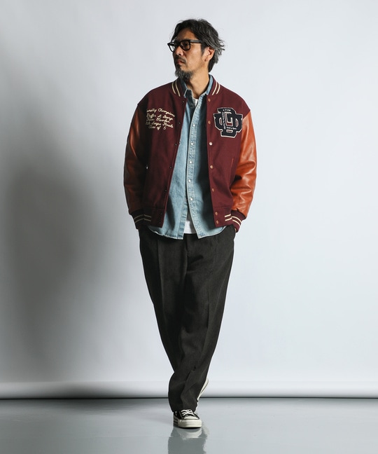 VARSITY JACKET：バーシティジャケット スタジャン スタジャン メンズ バーシティージャケット[品番：OCGW0003933]｜ONE 4