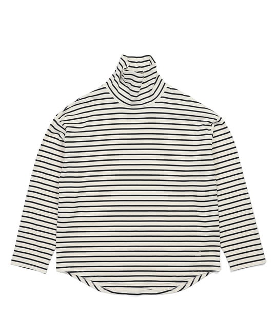 ボーダー タートルネック ロンTEE