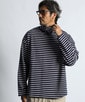 ボーダー タートルネック ロンTEE