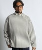 ボーダー タートルネック ロンTEE