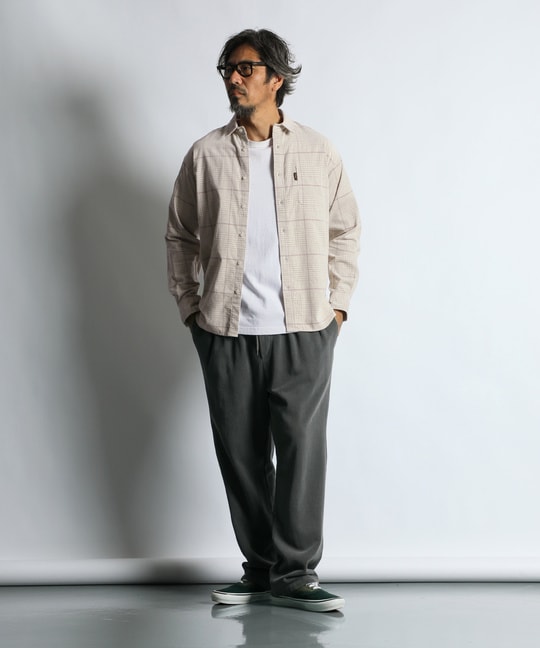 コーデュロイ タッターソール チェックシャツ