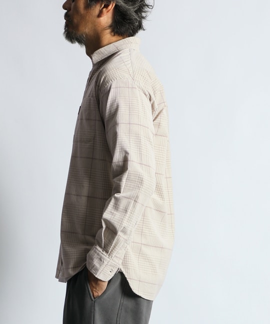 コーデュロイ タッターソール チェックシャツ