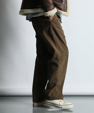 起毛ツイル ワンタック スラックス