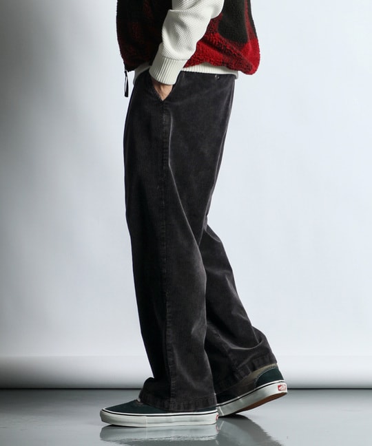 ストレッチコーデュロイ イージー ワイドパンツ