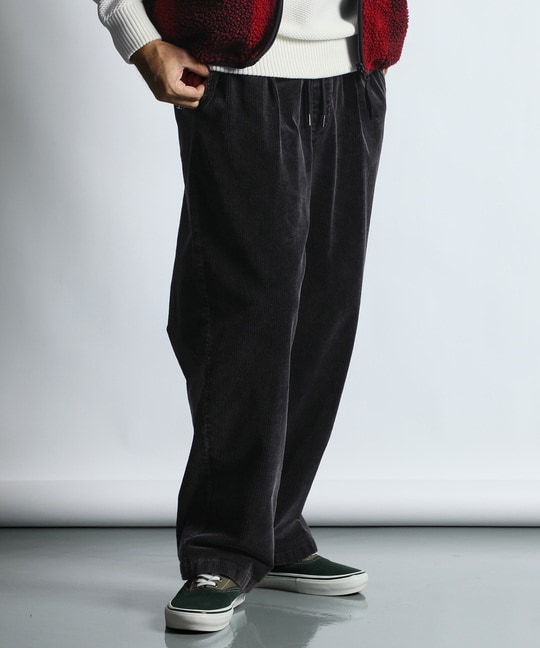ストレッチコーデュロイ イージー ワイドパンツ
