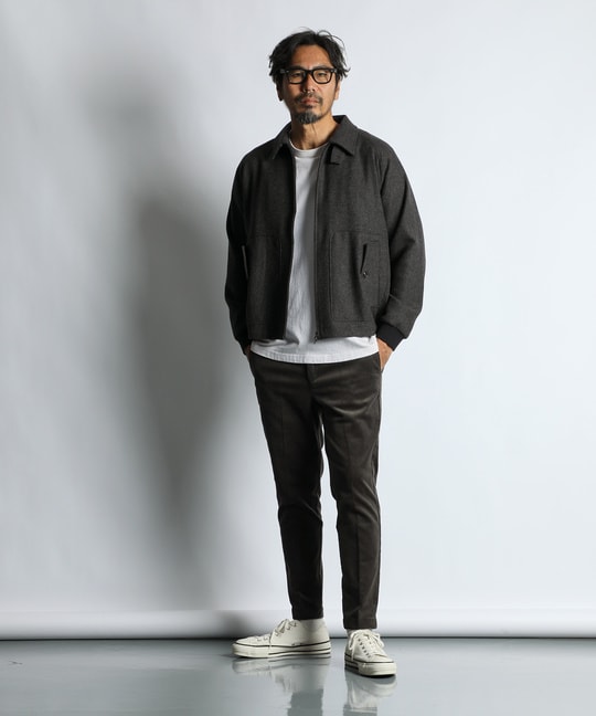 テックツイード ショートブルゾン