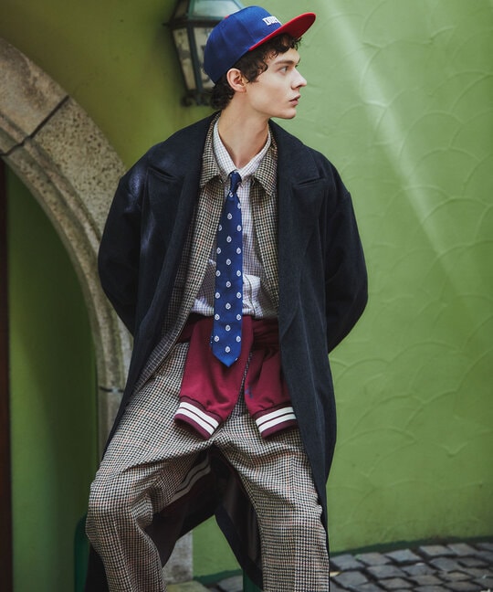 極上美品　NEAT ツイード　スラックス　ブラウン　MARLING&EVANS ウールツイード アウト1プリーツストレートスラックス MARLING&EVANS