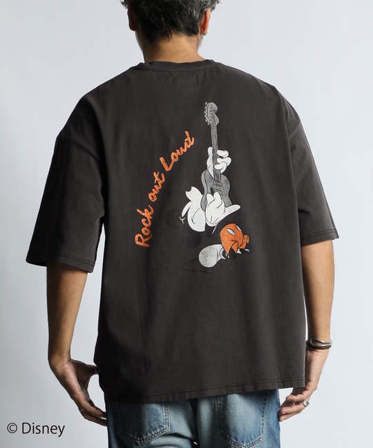 <ミッキーマウス>Tシャツ "ROCK"【WEB限定アイテム】