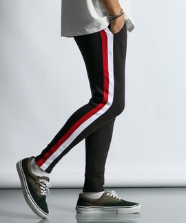 ダンボールニット サイドライン スリムパンツ【WEB限定アイテム】