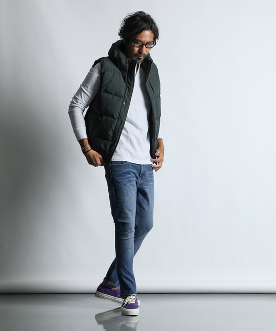 ボリュームネック ダウンベスト