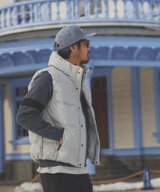 ザダファーオブセントジョージ／ボリュームネック ダウンベスト Lサイズ ブラック ボリュームネック ダウンベスト ｜The DUFFER of St.GEORGE｜Official