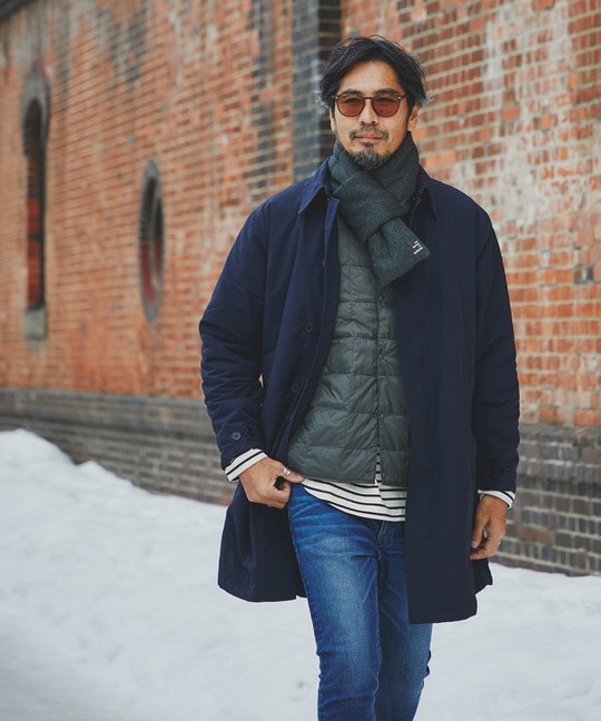 撥水 中綿 ステンカラーコート