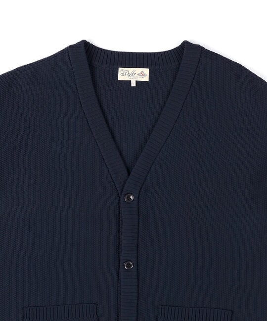 自宅で洗える ウォッシャブル ワッフルニット カーディガン