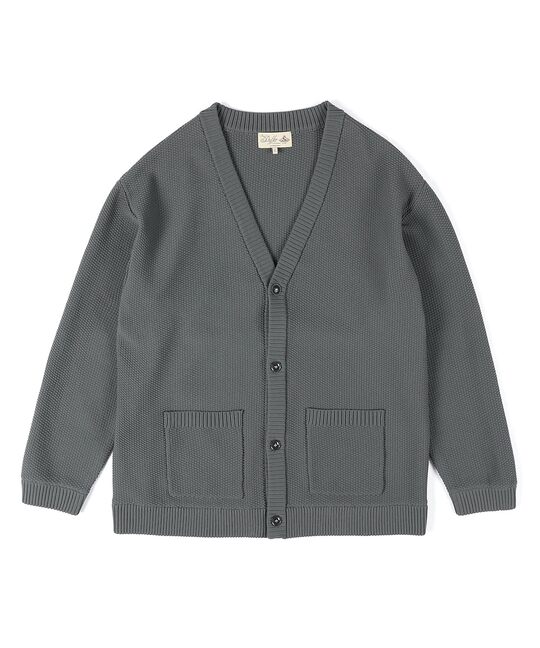 自宅で洗える ウォッシャブル ワッフルニット カーディガン