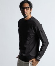 スウェット/アランニット 切替えデザイン ウォッシャブルニット