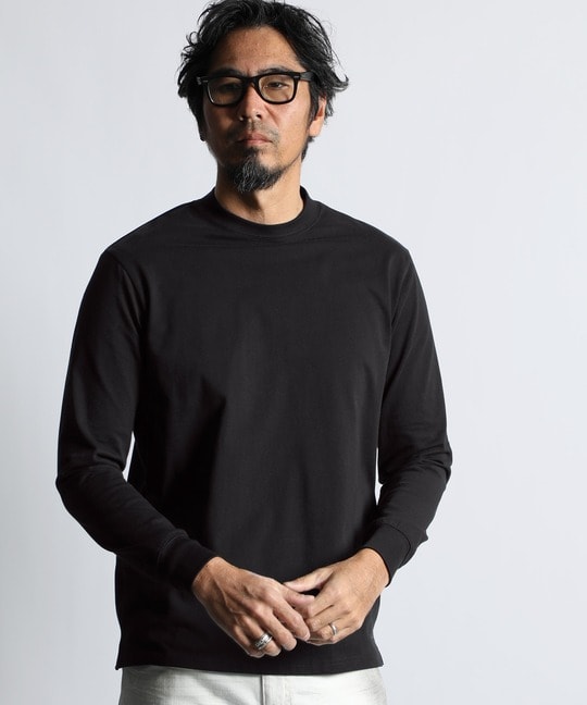 シルキータッチ シールドネック ロンTEE