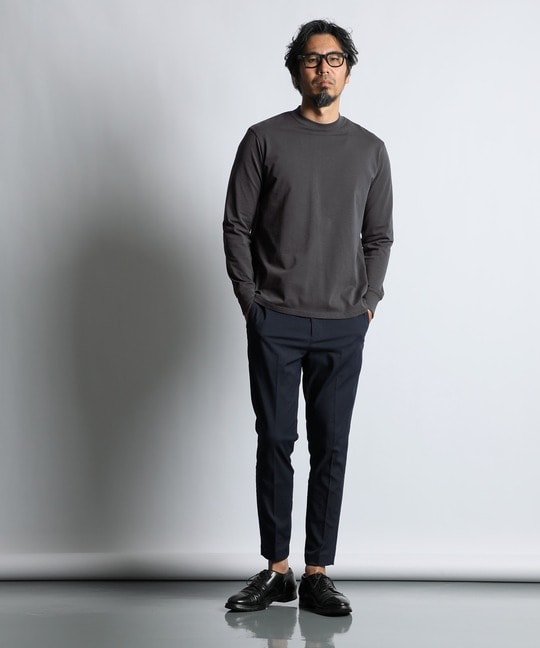 シルキータッチ シールドネック ロンTEE