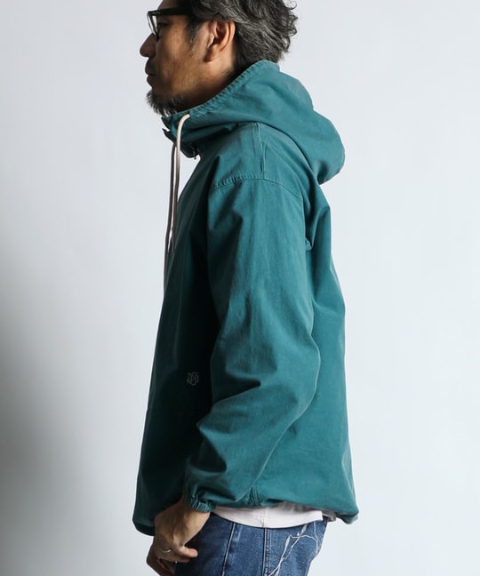 サルファ染め オックスフォード シャツパーカー フードシャツ