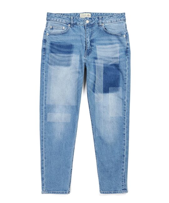 レーザー加工＆刺繍 スリムフィットジーンズ