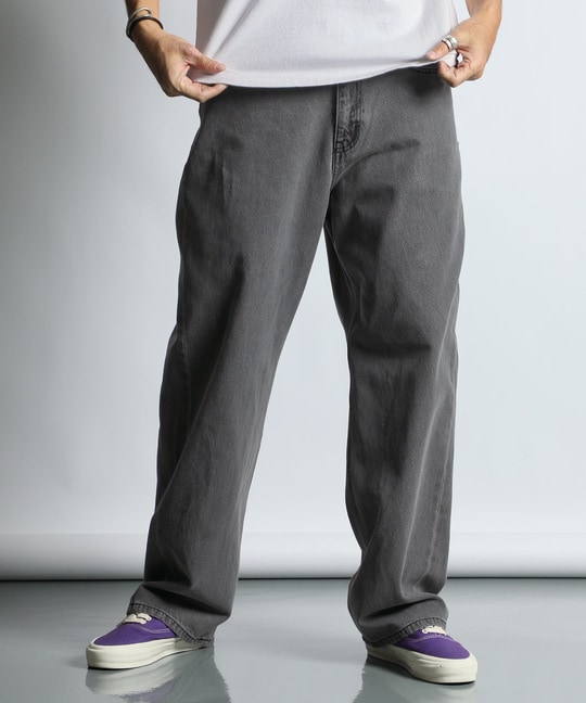 ブリーチ加工 ワイドストレート バギージーンズ【WEB限定アイテム】