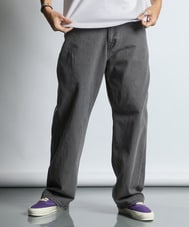 ブリーチ加工 ワイドストレート バギージーンズ【WEB限定アイテム】