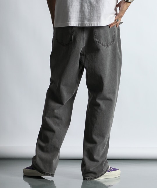 ブリーチ加工 ワイドストレート バギージーンズ【WEB限定アイテム】