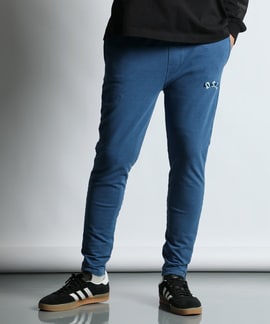 インディゴ ポンチ素材 セットアップ スマートパンツ