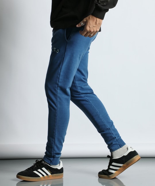 インディゴ ポンチ素材 セットアップ スマートパンツ