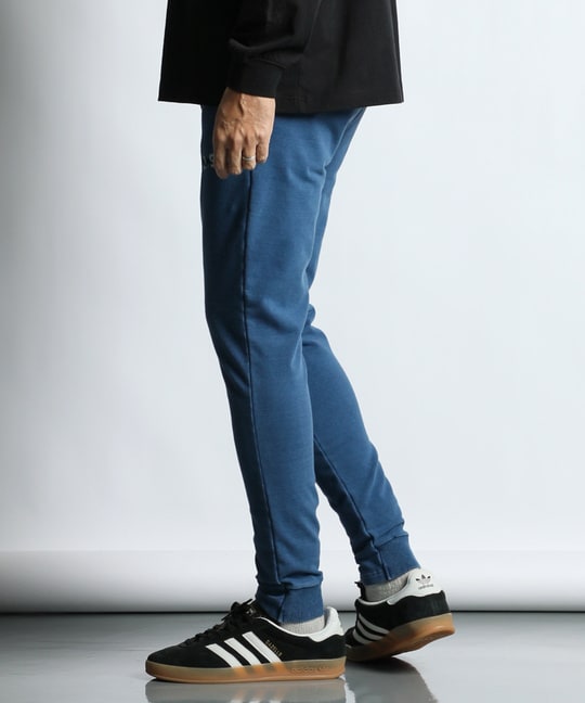 インディゴ ポンチ素材 セットアップ スマートパンツ