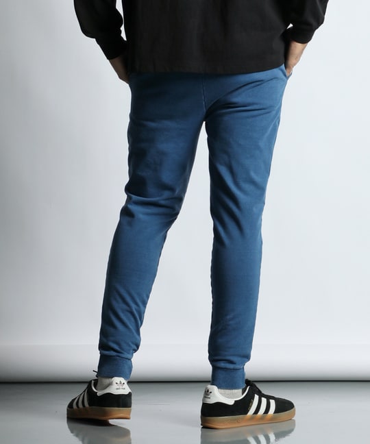 インディゴ ポンチ素材 セットアップ スマートパンツ