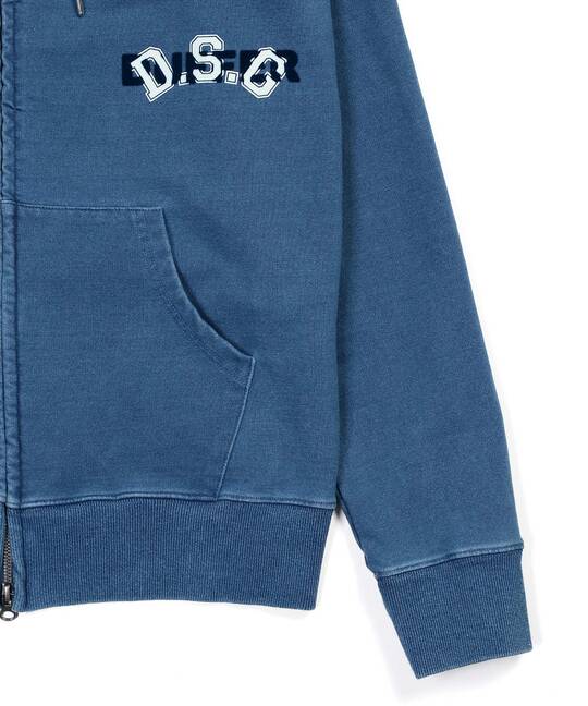 インディゴ ポンチ素材 セットアップ パーカー