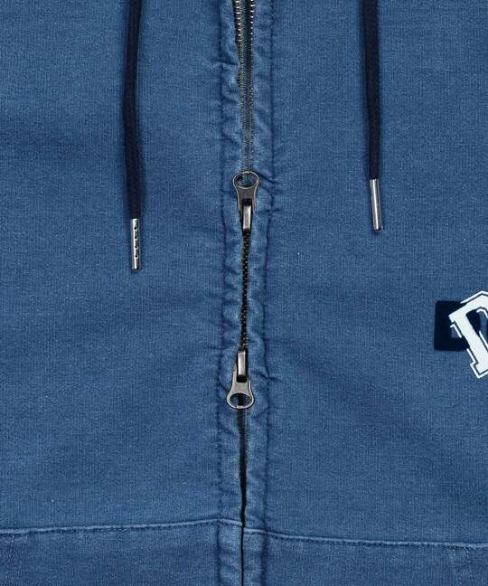 インディゴ ポンチ素材 セットアップ パーカー