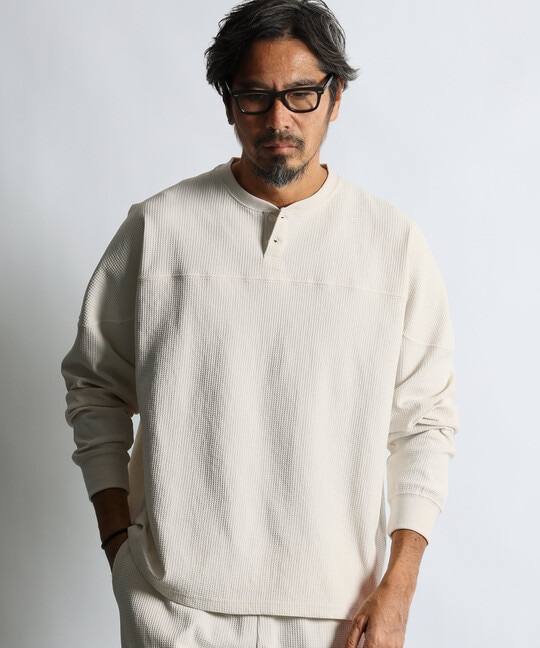 「エアフレックス」セットアップ ワッフル　フットボールロンT