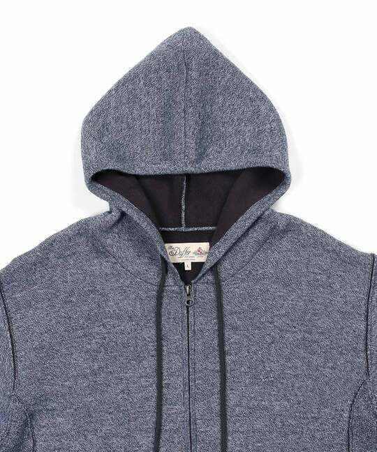 ダブルフェイス ニット ジップパーカー