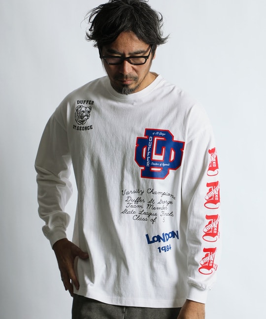 DUFFERアーカイブ ロゴ ロングスリーブTシャツ