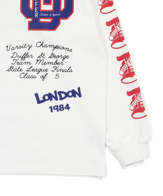 DUFFERアーカイブ ロゴ ロングスリーブTシャツ