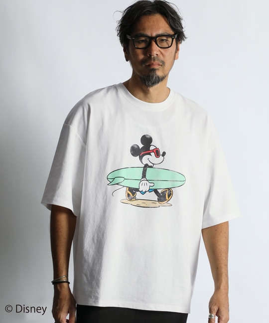 <ミッキーマウス>Tシャツ "SURF"【WEB限定アイテム】